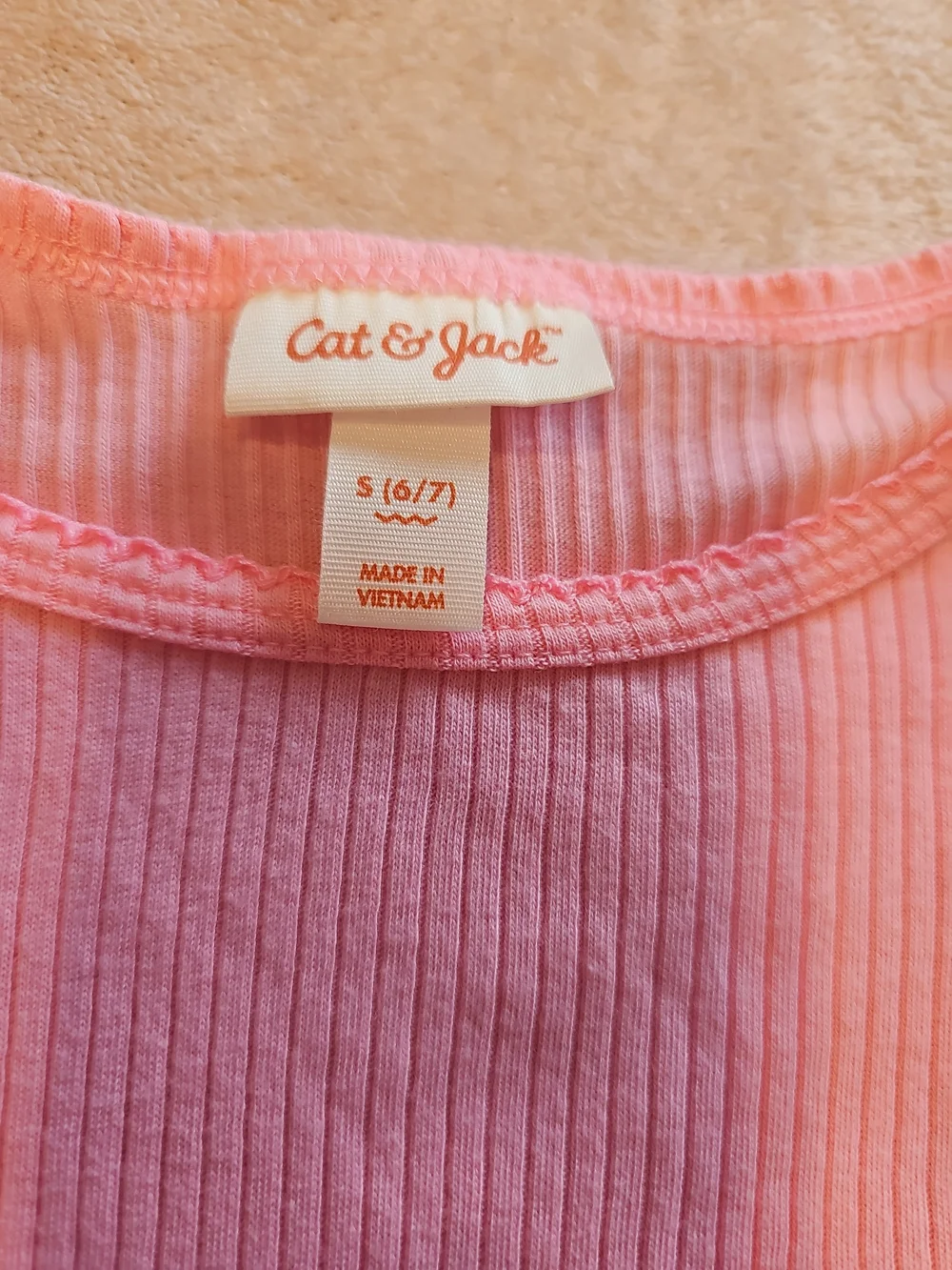 Girls-Pink Ribbed Short-Sleeve Dress